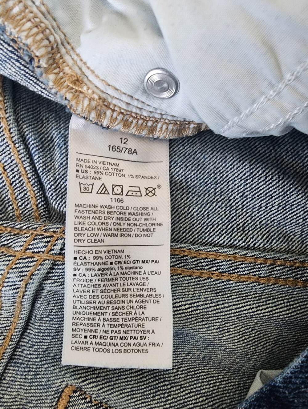 High-Rise Barrel Leg Jeans Medium Wash Cotton Blend Comfortable Fit Size 12 - Picture 10 of 11
